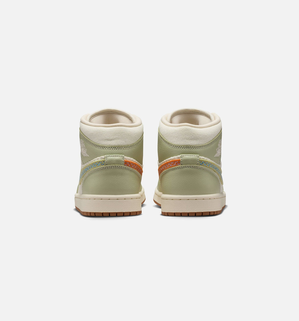 Air Jordan 1 Mid SE Women's Lifestyle Shoe - Olive Aura/Pearl White/Lawn