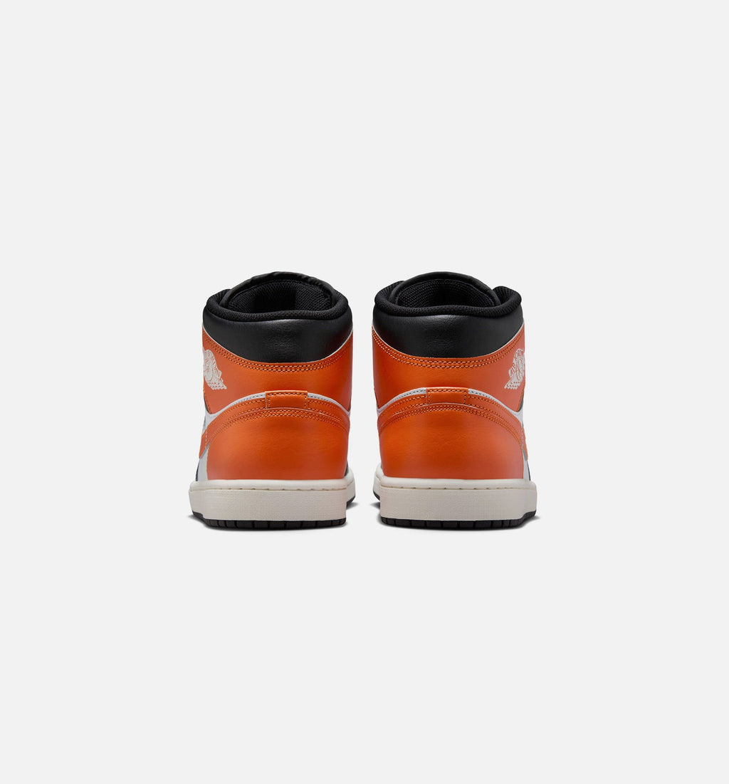 Air Jordan 1 Mid Men's Shoes - Starfish/White/Sail/Black