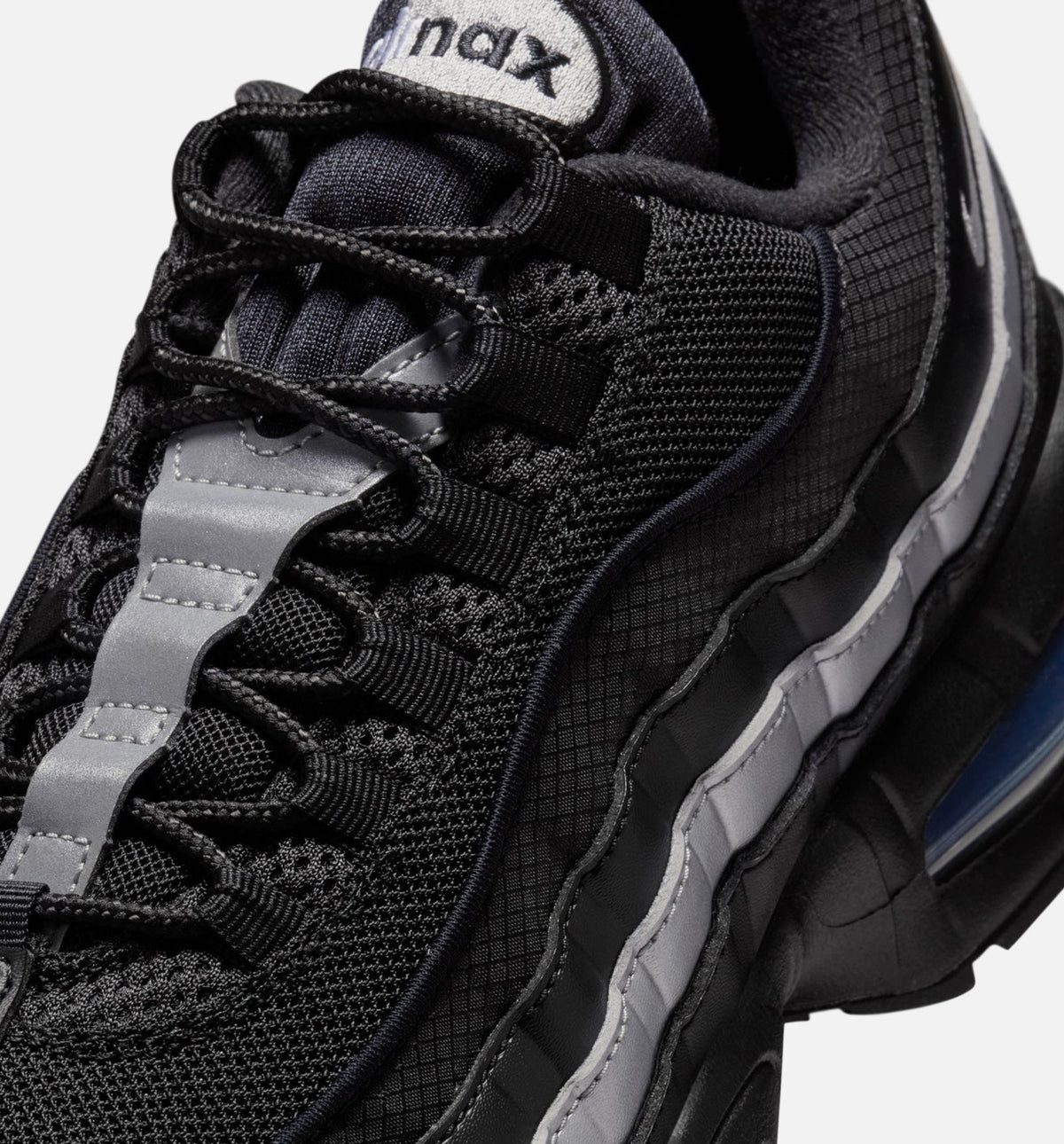 Air Max 95 Big Bubble OG Reflective Accents Men's Lifestyle Shoe - Black/Black/White/Metallic Silver