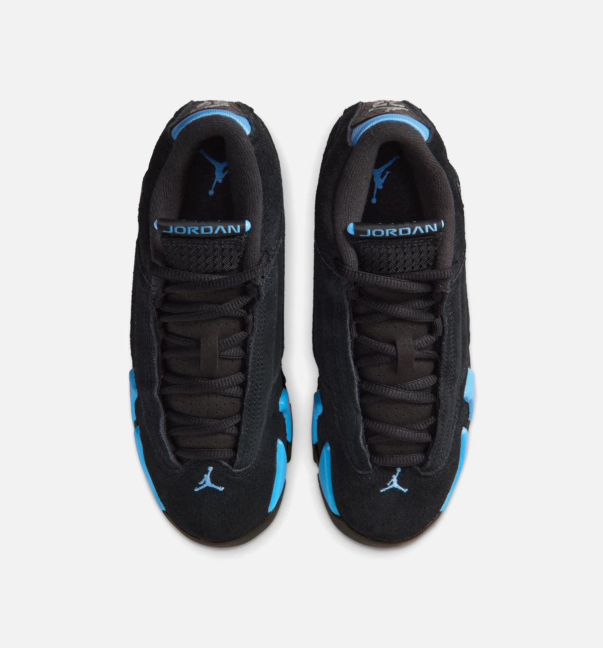 Air Jordan 14 Retro Black University Blue Grade School Lifestyle Shoe - Black/White/University Blue