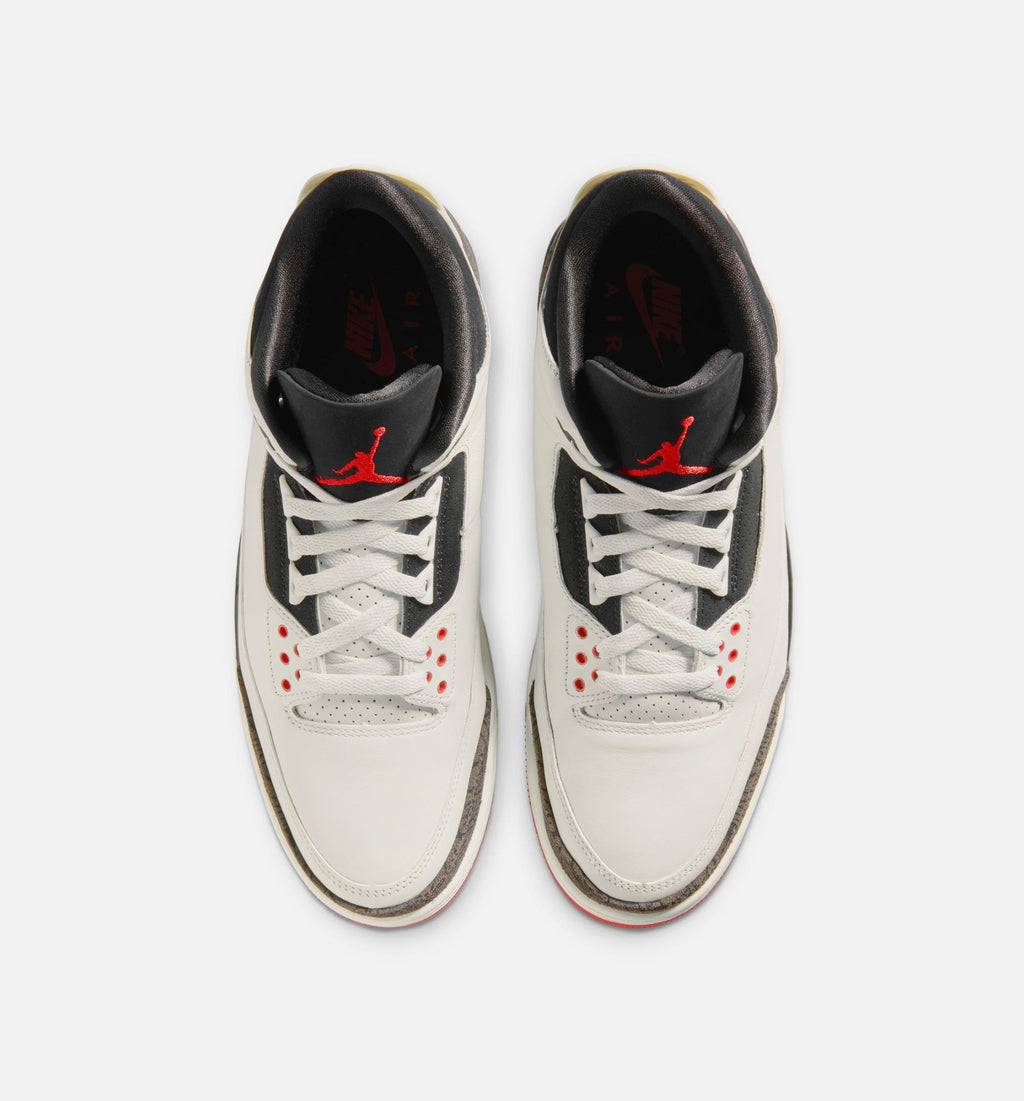 Air Jordan 3 Retro Sail & University Red Men's Shoe - Sail/Black/University Red/Pale Ivory