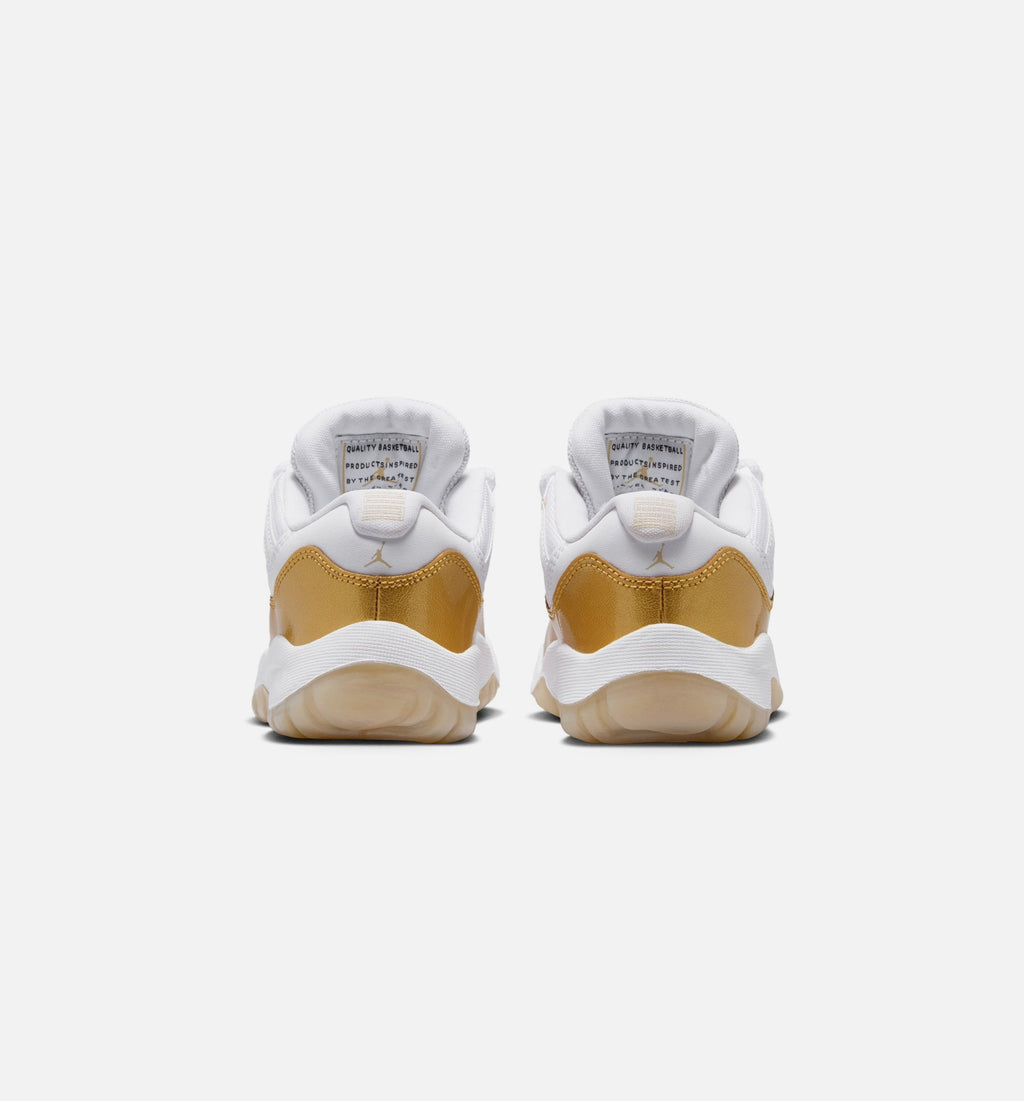 Air Jordan 11 Retro Low Mother's Day Preschool Lifestyle Shoe - White/Metallic Gold/Team Gold