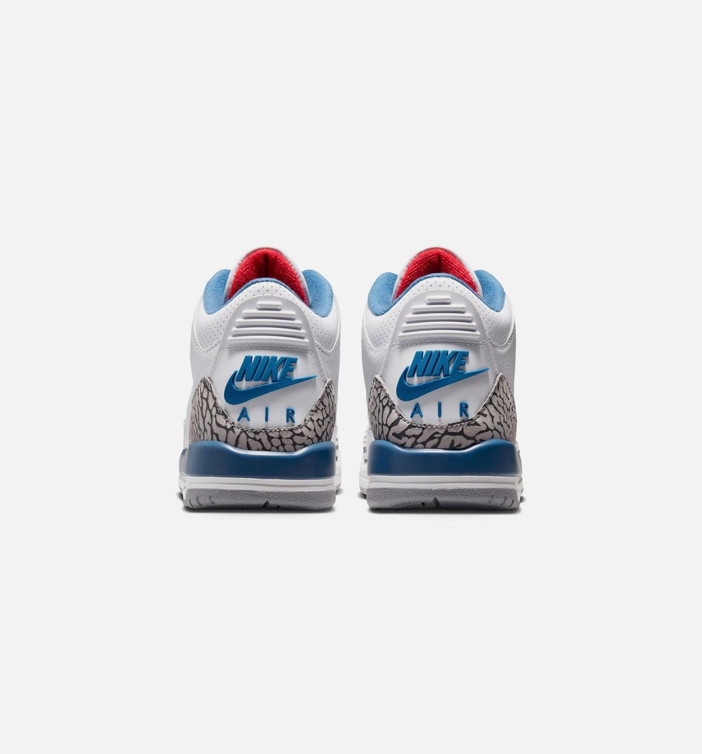 Air Jordan 3 Retro OG True Blue Grade School Shoe - White/Fire Red/True Blue