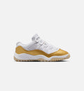 Air Jordan 11 Retro Low Mother's Day Preschool Lifestyle Shoe - White/Metallic Gold/Team Gold