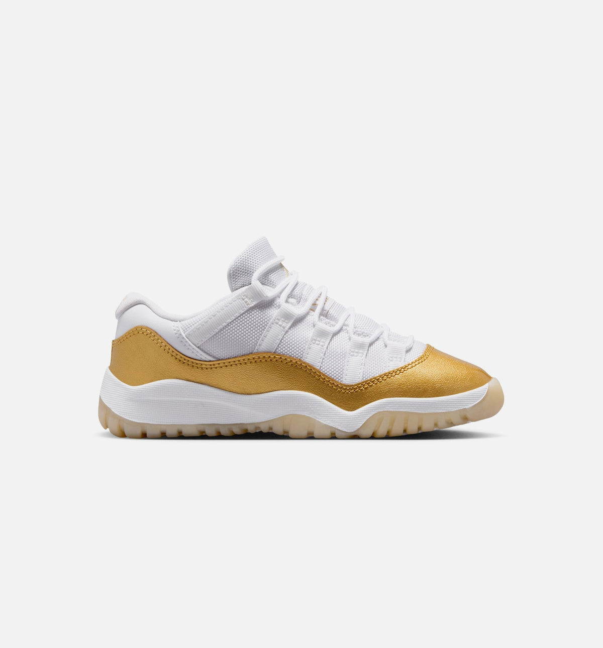 Air Jordan 11 Retro Low Mother's Day Preschool Lifestyle Shoe - White/Metallic Gold/Team Gold