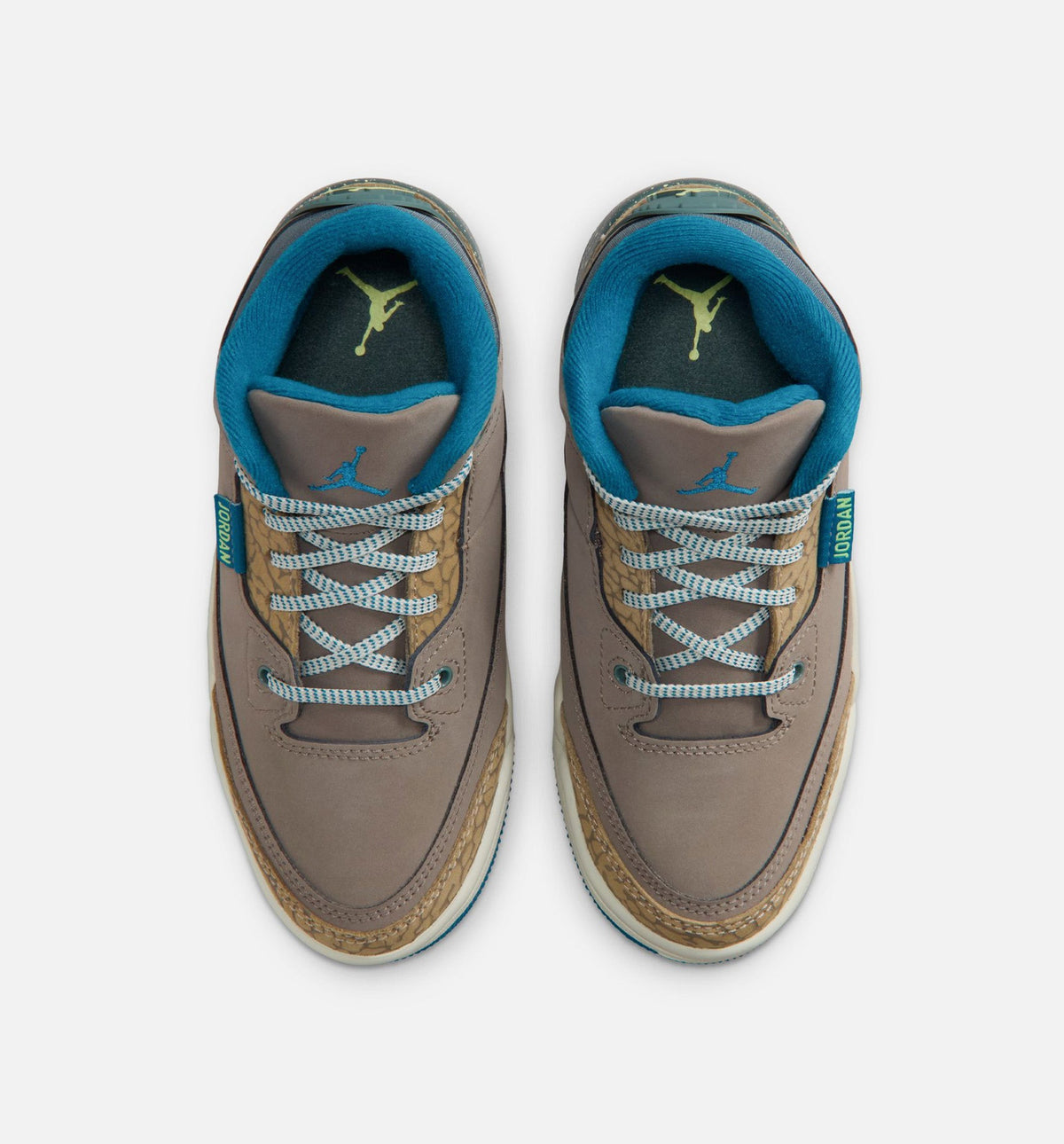 Air Jordan 3 Retro Olive Grey Preschool Lifestyle Shoe - Olive Grey/Green Abyss/Khaki/Sea Glass